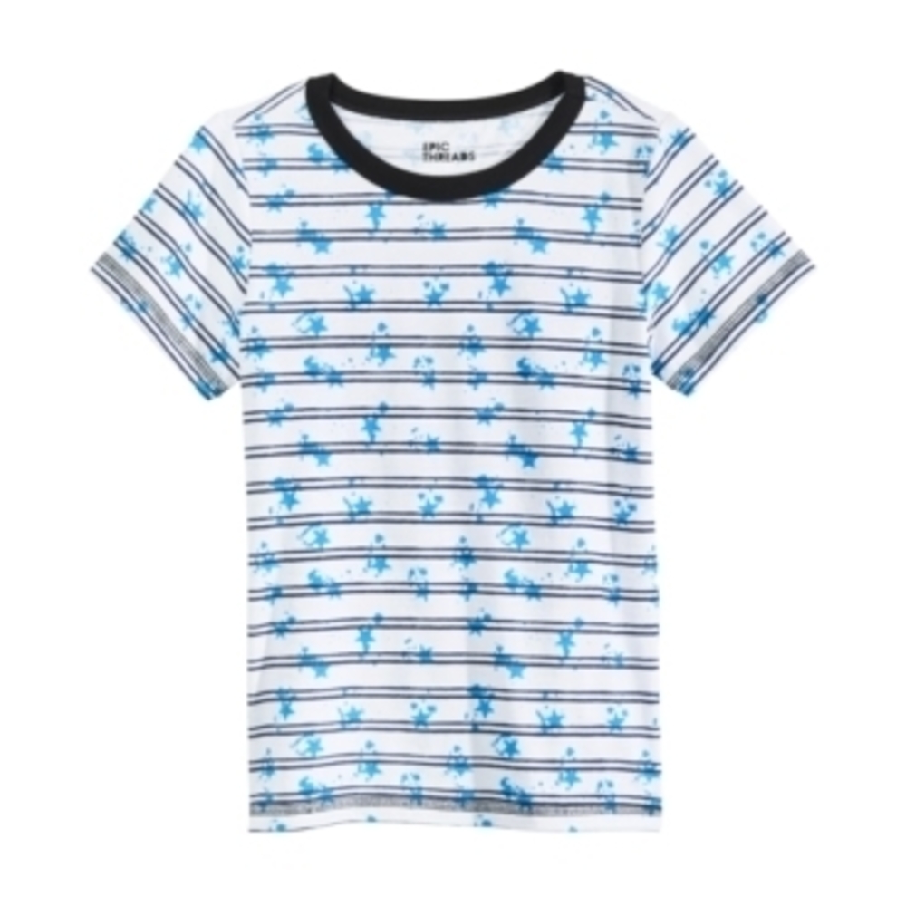 Epic Threads Boys' Size 6 White Splatter T-Shirt